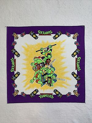#ad Teenage Mutant Ninja Turtles Bandana Scarf TMNT Mirage Studios Vintage 1990