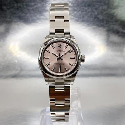 #ad Rolex Oyster Perpetual 31mm Steel Pink Dial Automatic Ladies Watch 277200