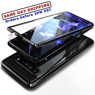 #ad Magnetic Adsorption Durable Premium Tempered Glass Cover for Samsung Galaxy S10