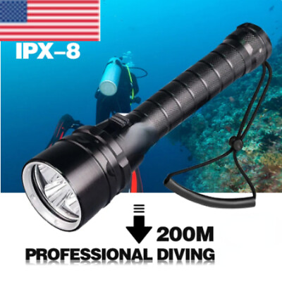 #ad Waterproof Professional Diver Light Powerful 30000LM Led Diving Flashlight