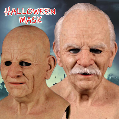 #ad Old Man Mask Latex Halloween Cosplay Party Realistic Full Face Masks Headgear US $19.13