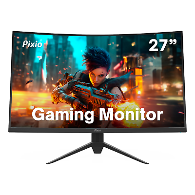 #ad Pixio PXC277 Advanced 27in WQHD 165Hz FAST VA 1ms GTG Curved Gaming Monitor