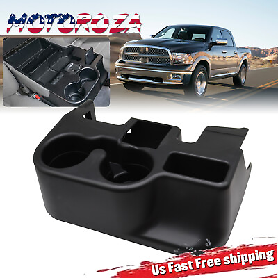 #ad Center Console Cup Holder Fit For 2003 2012 Dodge Ram 1500 2500 3500 Matte Black