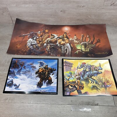 #ad Blizzcon Alex Horley Signed Prints Posters Warcraft Blizzard Durotan Vol#x27;jin $100.00