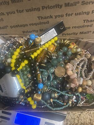 #ad huge vintage to now Jewelry lot broken and junk for Craft 2 LBs beads lot B