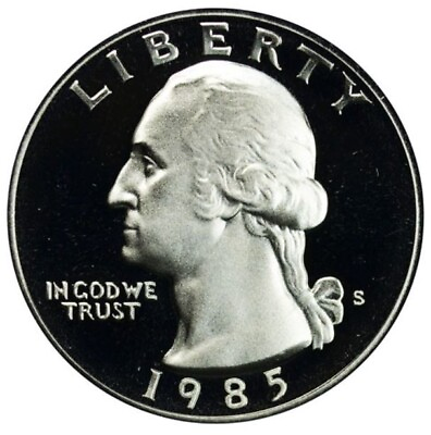 #ad 1985 S Proof Washington Quarter Uncirculated US Mint