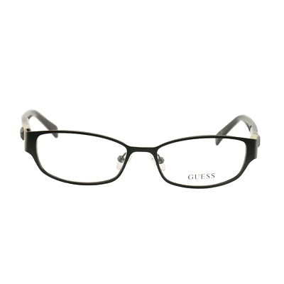 #ad Guess Women#x27;s Eyeglasses GU 2412 B84 Satin Black 52 16 135 Frames Oval