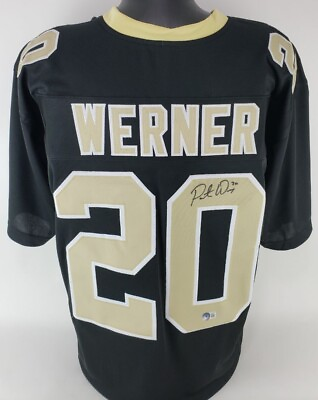 #ad Pete Werner Signed New Orleans Saints Custom Football Jersey w COA
