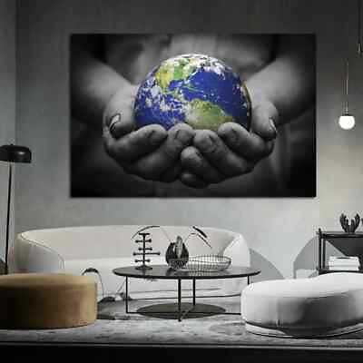 #ad Colorful Earth in Hand We Are The World Painting Posters and Prints Wall Picture