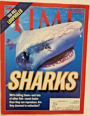 #ad Time Magazine August 11 1997 Sharks M281