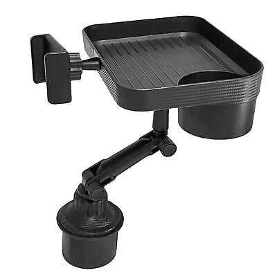 #ad Car Cup Holder Tray Table for Eating with Cell Phone Slot Coffee Stand Food Tray