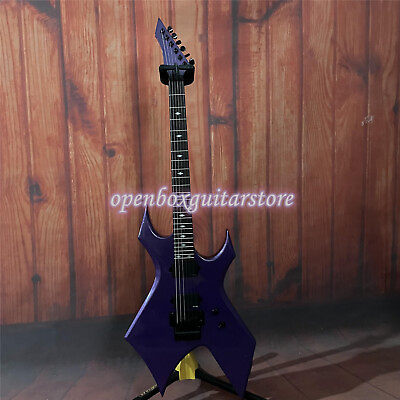 #ad 6 String Electric Guitar Warlock Extreme Purple Floyd Rose Bridge Solid Body