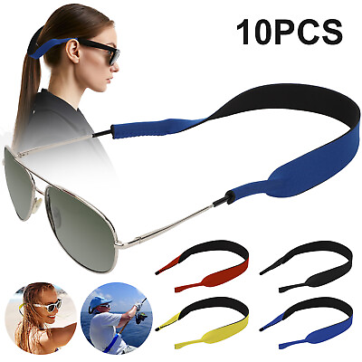 #ad 10pcs Glasses Strap Neck Cord Sports Eyeglasses Sunglass With Rope String Holder