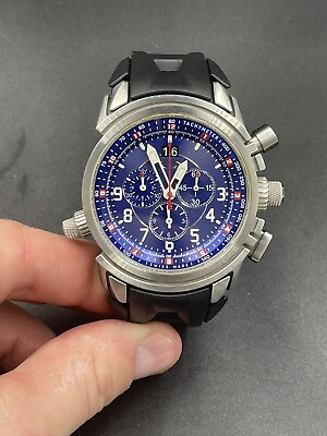 #ad Oakley 12 Gauge Stainless Steel Brushed w Blue Dial Watch New