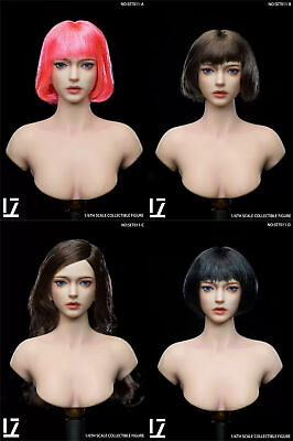 #ad LZ TOYS 1 6 SET011 Sunny Girl Big Eyes Head Carved Sculpt Model Suntan Skin