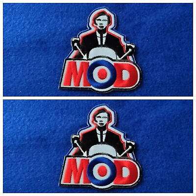 #ad A Pair Of Mod Culture Patches Sew Iron On Badges j Quadrophenia Jimmy Mod