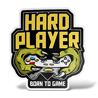 #ad Sticker Hard Player Adhesive Decal Laptop Gaming Console Ps Nerd Joypad Mural GBP 1.96