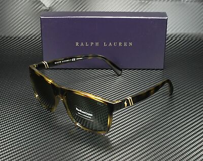 #ad Ralph Lauren Polo PH4133 500371 Havana Rectangle Square Men#x27;s 59 mm Sunglasses