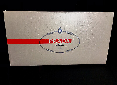 #ad Authentic Prada Gift Empty Box Storage Cardboard Silver 6.2quot; x 12quot; x 4quot;