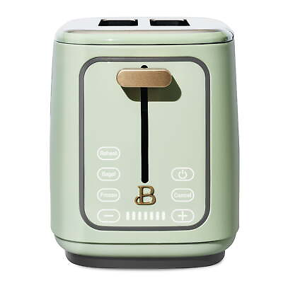 #ad 2 Slice Toaster with Touch Activated Display Sage Green