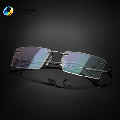 #ad Men#x27;s Rimless β Titanium Ultra Light Eyeglasses Frames Optical Eyewear RX Able