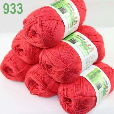 #ad Sale 6SkeinsX50g Soft Bamboo Cotton Baby Rugs Hand Knitting Crocheted Yarn 33