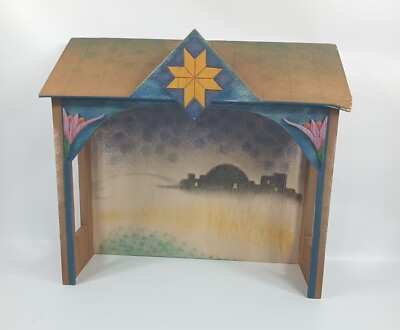 #ad Jim Shore Heartwood Creek Nativity Manager Stable Barn 2003 113258T