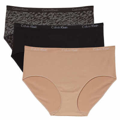 #ad Calvin Klein Ladies#x27; Seamless Briefs 3 pack Color Black Cashe Size: L XL NEW