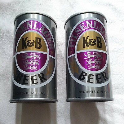 #ad 2 Kamp;B KB Pilsenlager EMPTY Beer Cans Royal Brewing New Co. New Orleans LA