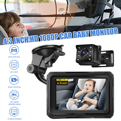 #ad Baby Car Camera Wireless 1080P Baby Car Mirror with Night Vision Function 4.3”