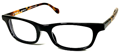 #ad MIKLI 6923 COL.1103 France Black Brown Tortoise Eyeglasses Frame