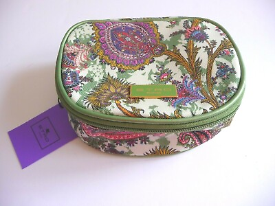 #ad Etro NWT Colorful Fabric Etro Classic Print Round Jewelry Pouch Bag Retail $195