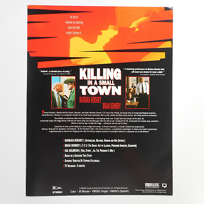 #ad VTG 90s Brian Dennehy Barbara Hershey Killing In A Small Town Movie Flyer Poster