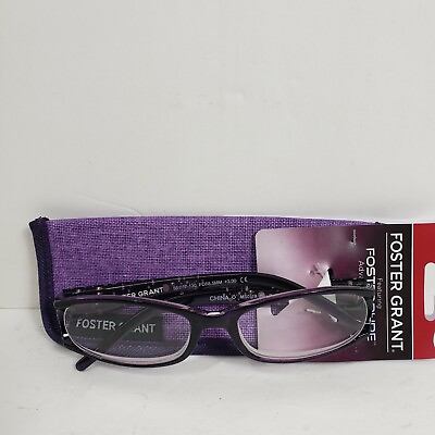 #ad Foster grant reading glass 3.00 foster pure dazzling Purple Jeweled scratch UV