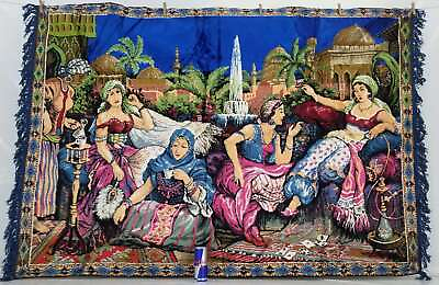 #ad Vintage Velvet Party Scene Wall Hanging Tapestry 169x122cm