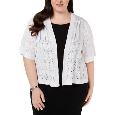 #ad Signature By Robbie Bee Womens Knit Elbow Sleeve Shrug Sweater Shell BHFO 9980