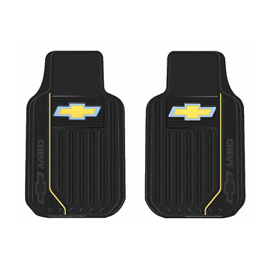 #ad New Chevy Elite Style Logo Car Truck 2 Front Heavy Duty Rubber Floor Mats