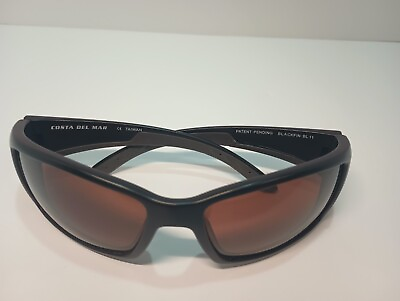 #ad Costa Del Mar Blackfin BL11 Black Grey Brown Polarized Sunglasses Rare Fishing