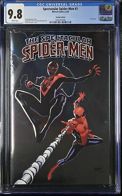 #ad Spectacular Spider Men #1 Marquez FOIL Variant CGC 9.8 Marvel Comics