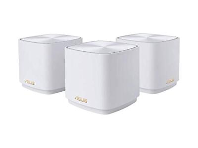 #ad ASUS ZenWiFi AX1800 Dual Band Mesh WiFi 6 System XD4 3 Pack White