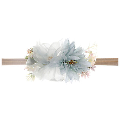 #ad Infant Hair Band Non slip Flexible Artificial Flower Newborn Headband Soft $9.35