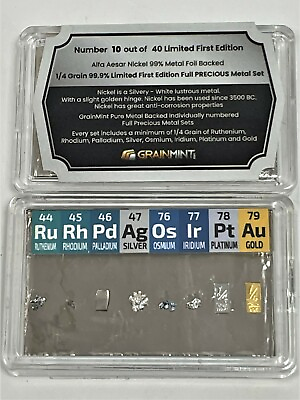 #ad GM 1 4 Grain Rhodium Iridium Osmium Palladium Gold Platinum Nickel Backed