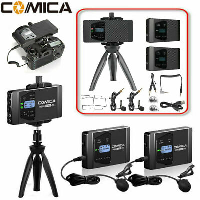#ad COMICA CVM WS60 COMBO Trigger Mini Wireless Smartphone Microphone 2*Transmitter