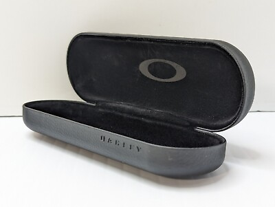 #ad Authentic Oakley Sunglasses Hard Case Black Clamshell Eyeglasses Case Genuine