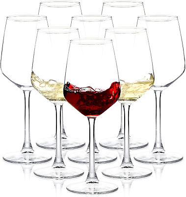 #ad Long Stem Wine Glasses Set of 8 12Oz Clear Red White for Party Wedding and Hom