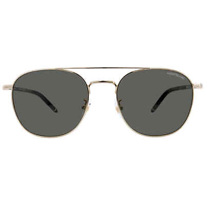 #ad Montblanc Grey Pilot Men#x27;s Sunglasses MB0271S 006 56 MB0271S 006 56
