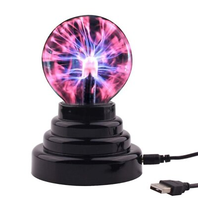 #ad Magic Plasma Ball Sphere Lightning Crystal Globe Touch Nebula Light Night Lamp