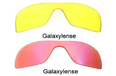 #ad Galaxy Replacement Lenses For Oakley Batwolf HD Pink Yellow Night Vision