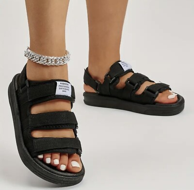 #ad Woman Adjustable Strap Sandals