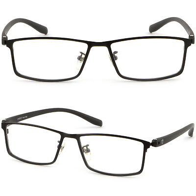 #ad Mens Womens Light Titanium Frame Glasses Sunglasses Polarized Black Business